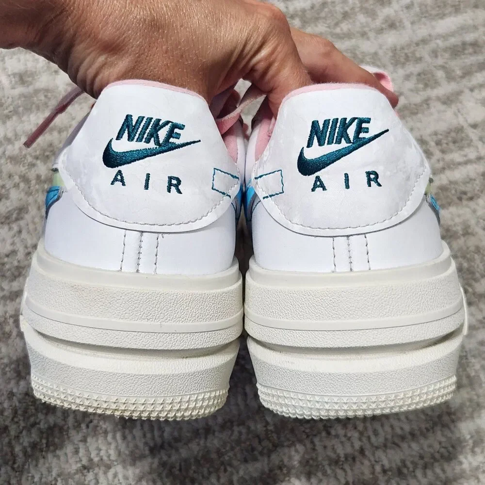 Nike women's Air Force 1 Platform pastel sneaker shoes DZ5197-100 size 8